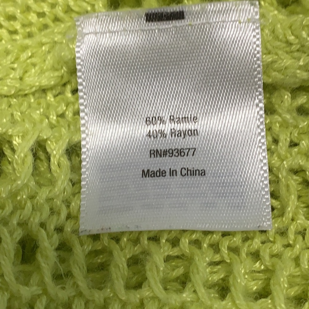 🎾 lime yellow green sleeves knit? Crochet? - Picture 5 of 5